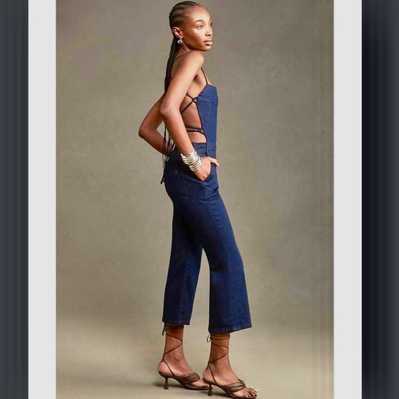 Brand New Pilcro Open-Back Denim Jumpsuit - Picture 3 of 13